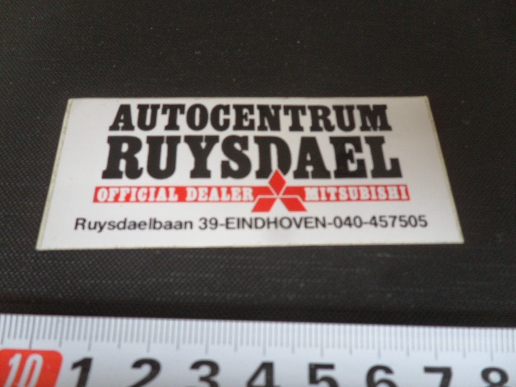 sticker ehv AUTOCENTRUM RUYSDAEL official dealer mitsubishi, Ophalen of Verzenden, Zo goed als nieuw