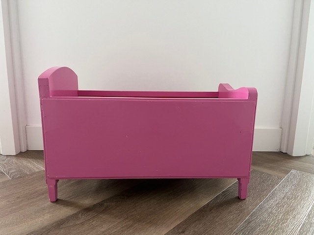Stevig houten poppenbed, Ophalen, Gebruikt, Overige typen
