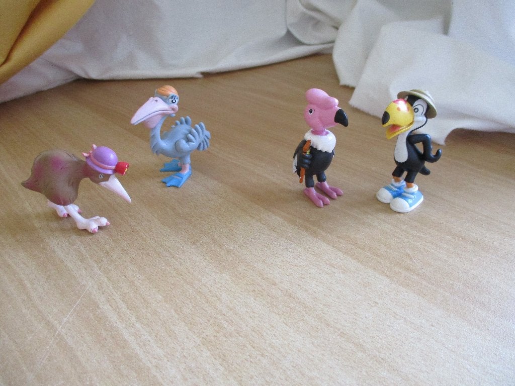 4 Vogelfiguurtjes, Verzamelen, Beelden en Beeldjes, Ophalen of Verzenden, Zo goed als nieuw, Fantasy
