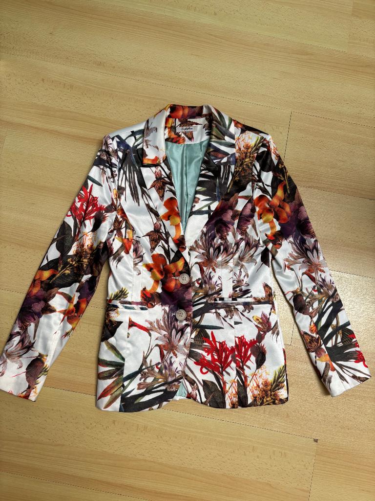 Sophyline jasje blazer colbert bloemen flora, Ophalen of Verzenden, Gedragen, Maat 38/40 (M), Jasje