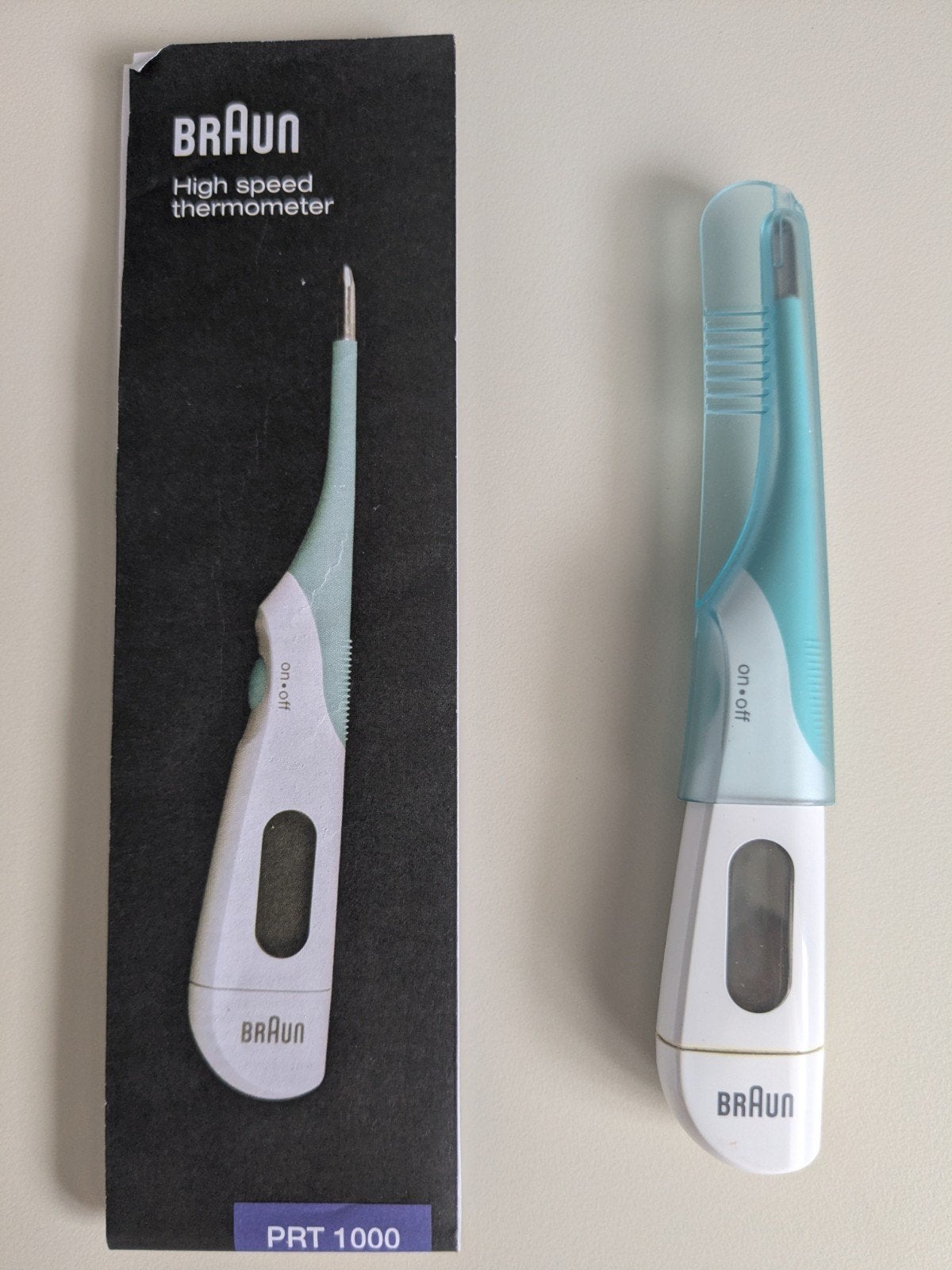 Braun PRT 1000 (koorts) thermometer incl. beschermkap, Ophalen, Zo goed als nieuw, Overige typen