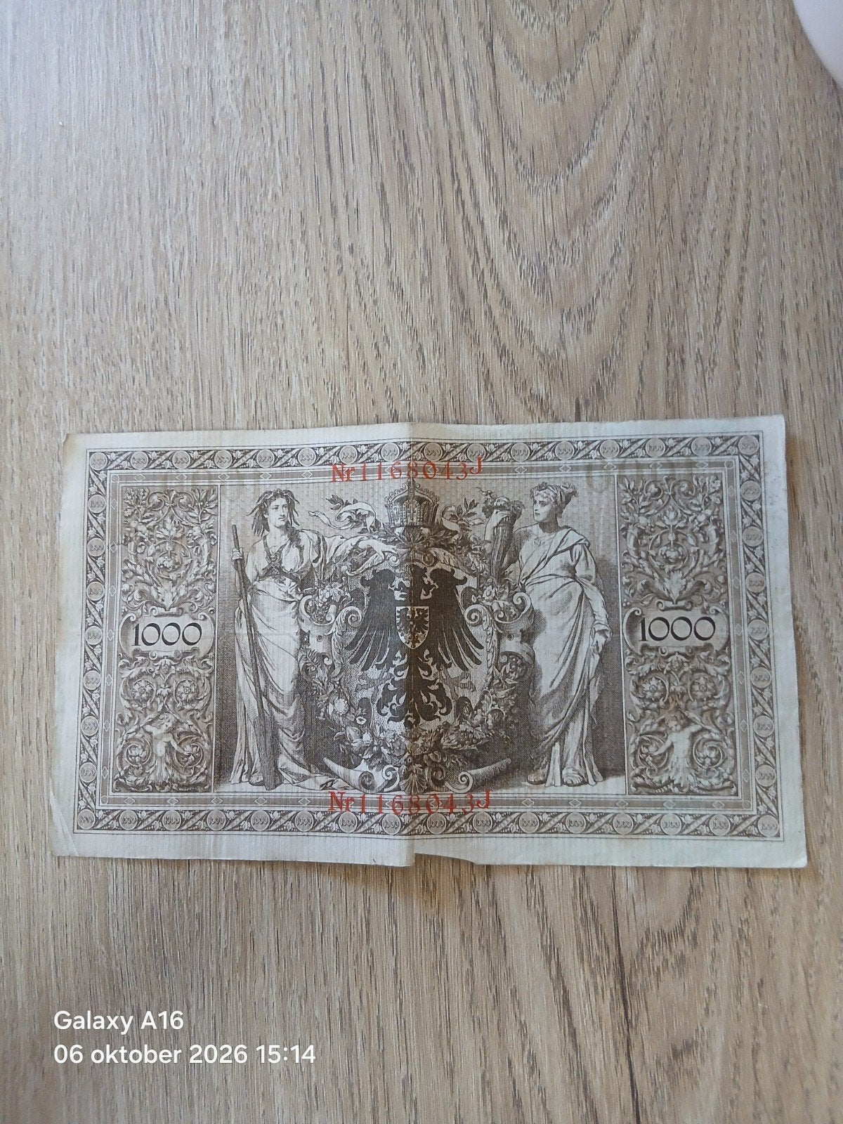 Zeldzame 1000 Mark Reichsbanknote uit 1910 - Duitsland, Ophalen of Verzenden