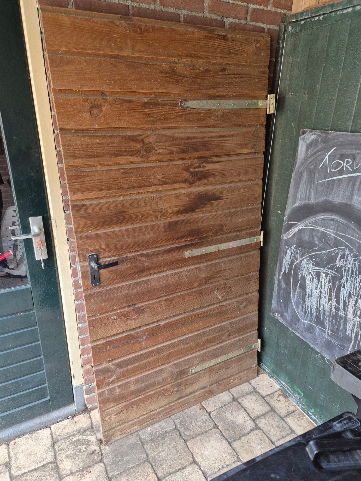 Schuttingdeur van hout, 190x100cm, Gebruikt, Minder dan 200 cm, Buitendeur, Hout