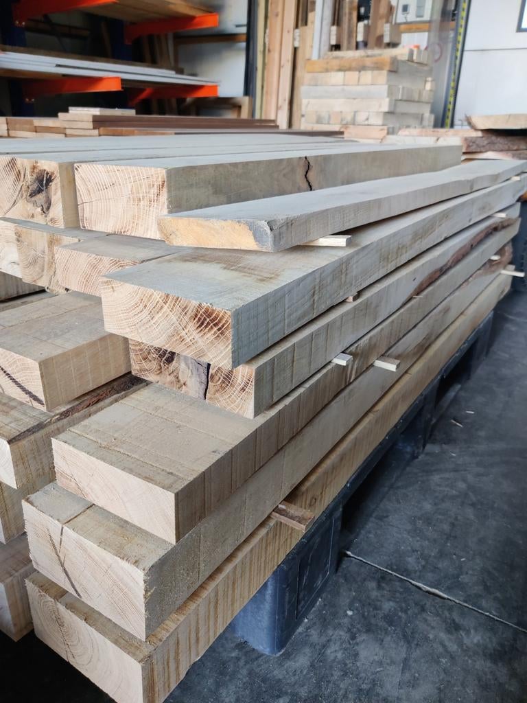 Eiken planken en balken, Ophalen, 250 cm of meer, Balken