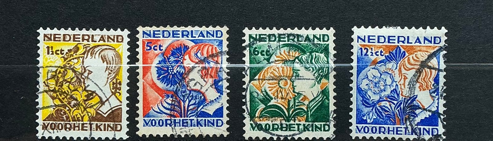 Nederland nvph 248-251 gestempeld, Verzenden, T/m 1940, Gestempeld