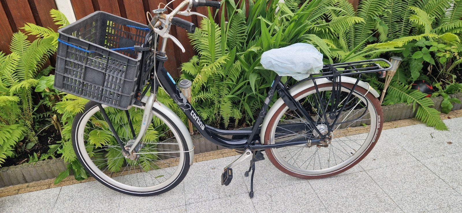 Cortina 51 Dames fiets met mandje, Gebruikt, Mandje, 0 zitjes, 50 tot 53 cm