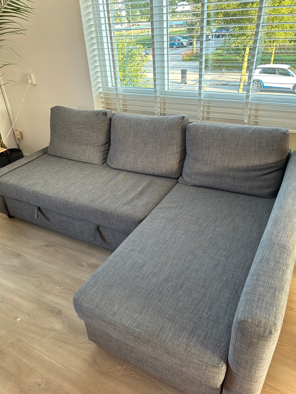 Bank/Slaapbank, Ophalen, Gebruikt, 125 tot 150 cm, Rechte bank