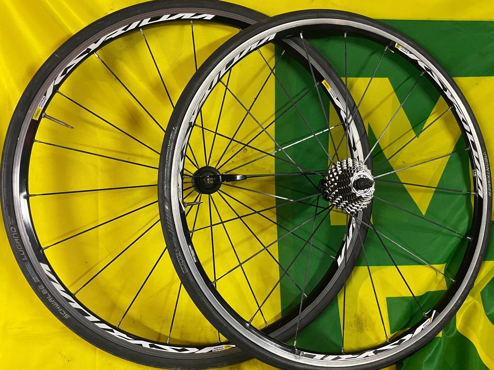 Mavic Ksyrium Equipe Wielset met Shimano 105 10sp Cassette, Fietsen en Brommers, Wiel, Gebruikt, Verzenden, Aluminium