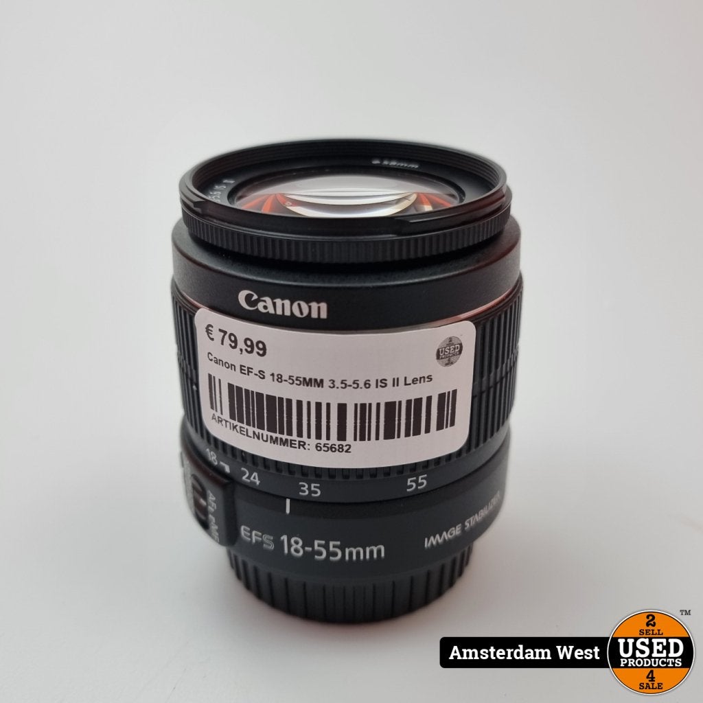 Canon EF-S 18-55MM 3.5-5.6 IS II Lens, Audio, Tv en Foto, Fotografie | Lenzen en Objectieven, Canon, Gebruikt, Support@canon.com
