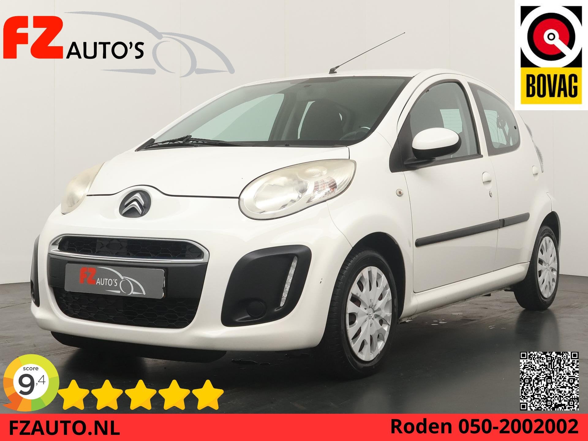 Citroen C1 1.0 Collection - Airconditioning - Elektrische ra, Auto's, Citroën, Voorwielaandrijving, Euro 5, Stof, Gebruikt