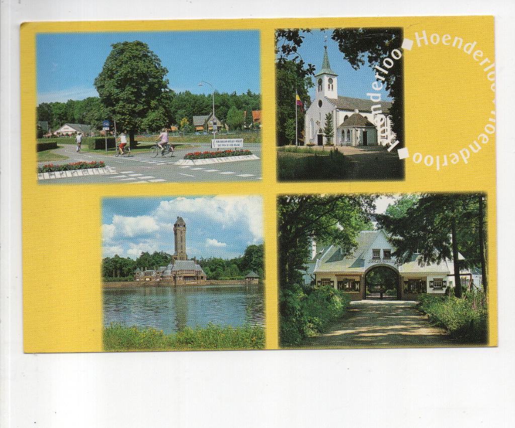 Hoenderloo. Ingang De Hoge Veluwe, Heldring Kerk, Deelerwoud, Ophalen of Verzenden, 1960 tot 1980, Gelderland
