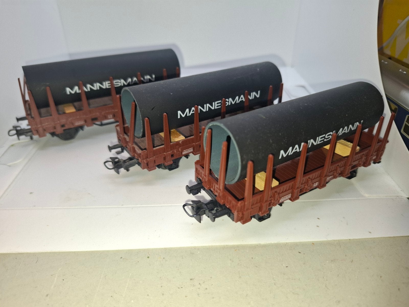 3 marklin mannesmann rongen wagons in ho, Wisselstroom, Gebruikt, Wagon, Ophalen of Verzenden