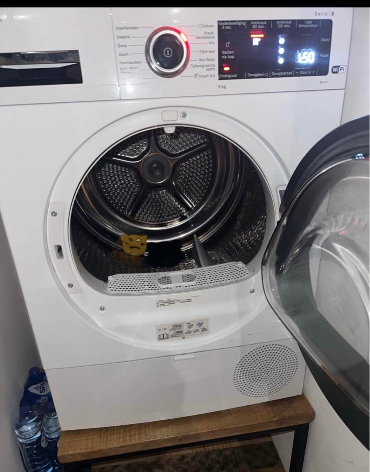 Wasdroger BOSCH A+++ wifi 9 KG serie 8 droger (wasmachine), 8 tot 10 kg, Ophalen of Verzenden, Zo goed als nieuw, 85 tot 90 cm