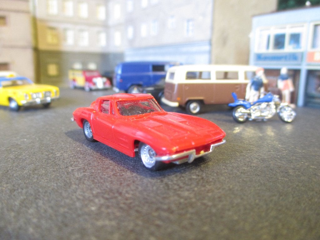 Chevrolet Corvette Stingray 1963 - Monogram ( USA ), Ophalen of Verzenden, Zo goed als nieuw, Bus of Vrachtwagen, Overige merken