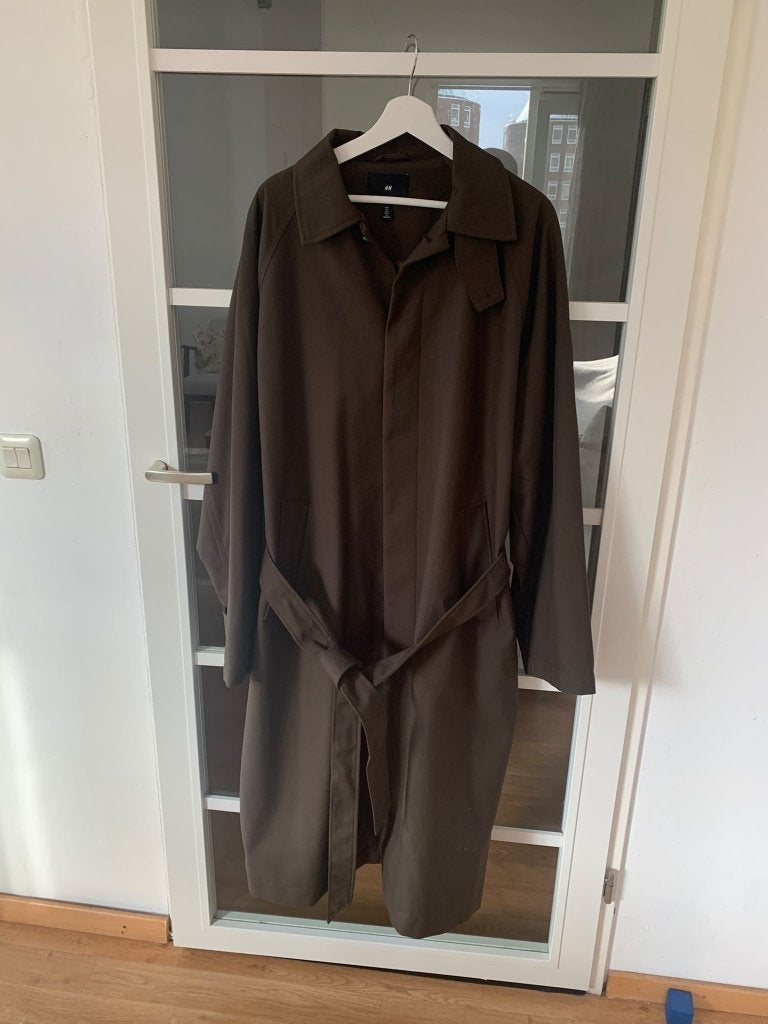 Weekday Oversized single-breasted jas van wolmix, H&M, Bruin, Maat 42/44 (L), Ophalen of Verzenden