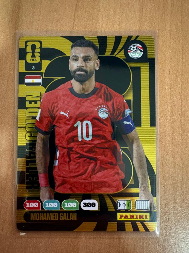 Golden Baller #3 Mohamed Salah Panini FIFA World Cup 2026, Ophalen of Verzenden, Nieuw, Plaatje