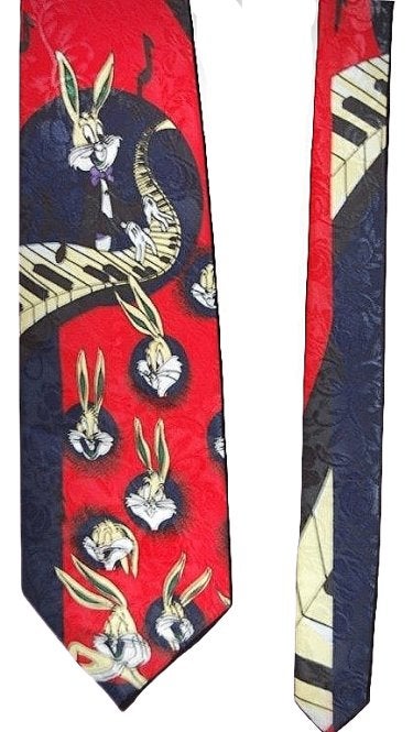 Nieuwe zijden Bugs Bunny stropdas, Meerkleurig, Nieuw, Ophalen of Verzenden, Met patroon