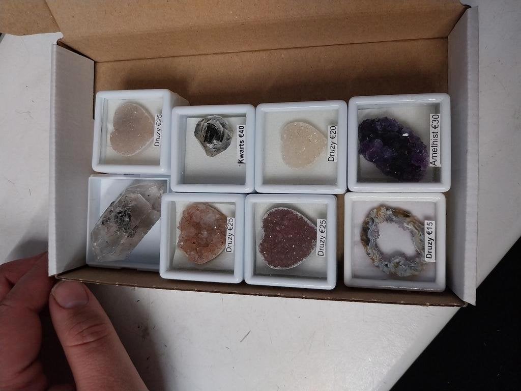 Mix lot verschillende edelstenen druzy agaat  5, Ophalen of Verzenden