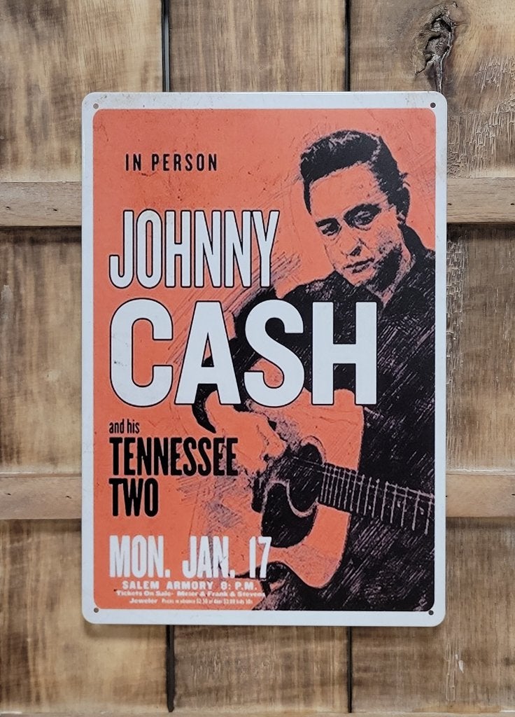 Johnny Cash Tennessee Two reclamebord van metaal wandbord, Info@deconoord.nl, Deco Noord, Nieuw, Ophalen of Verzenden