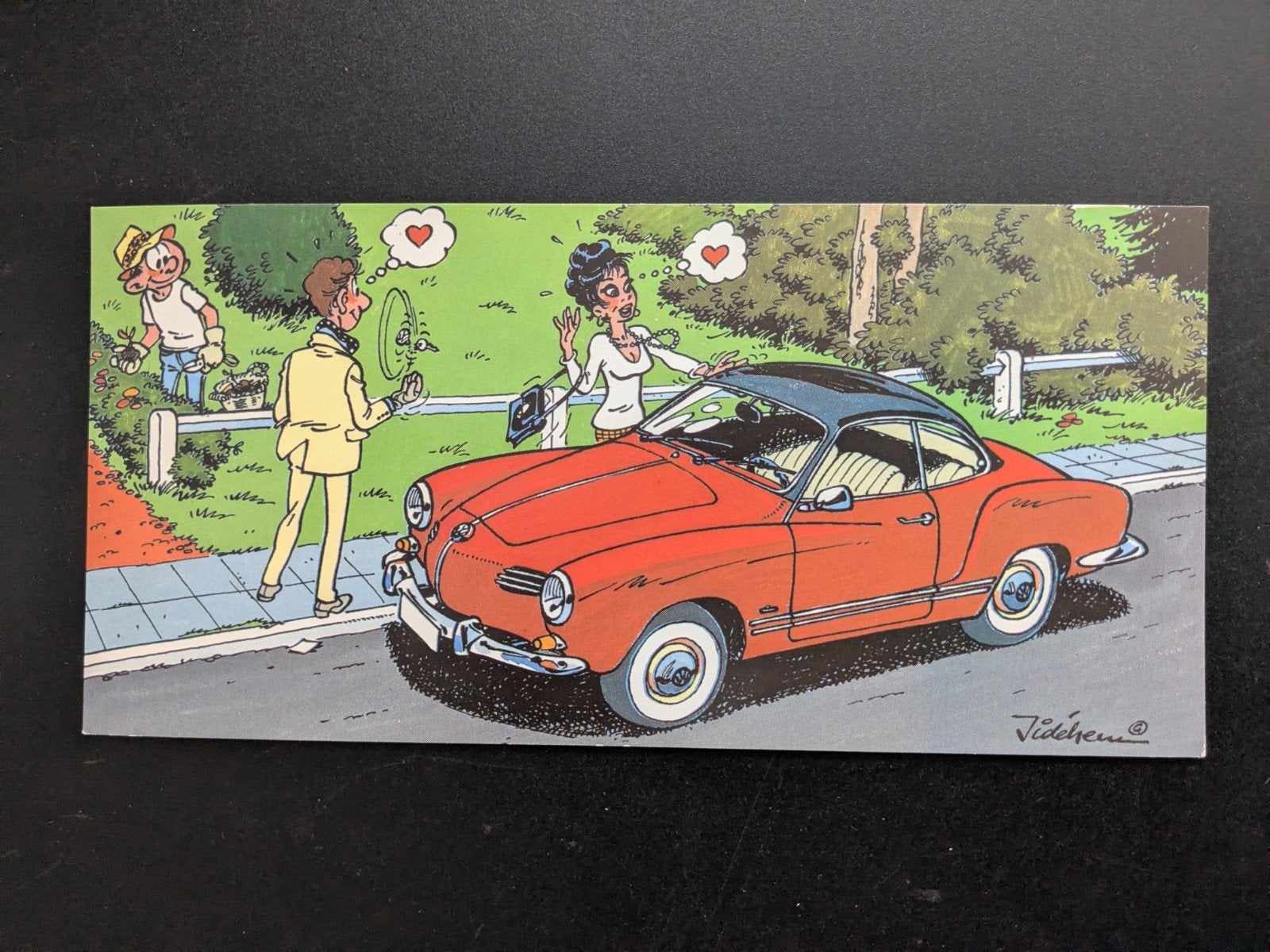 Ansichtkaart VOLKSWAGEN Karmann Ghia (14), Ophalen of Verzenden, 1980 tot heden, Ongelopen, Voertuig