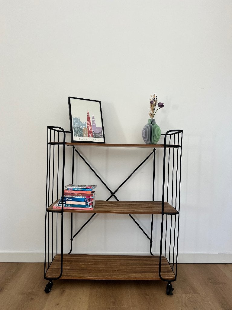 Søstrene Grene rek met 3 planken, Huis en Inrichting, Kasten | Wandmeubels, Met plank(en), Gebruikt, Minder dan 150 cm, Minder dan 100 cm