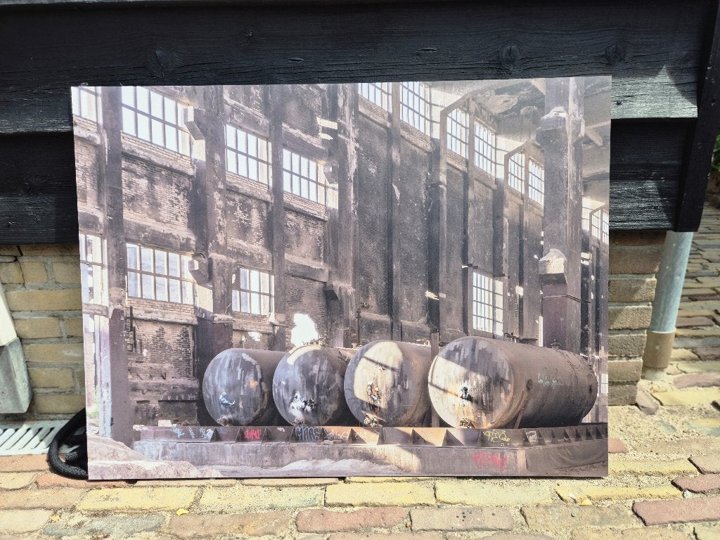 Urbex foto Rudersdrof DDR Banksy 100x75 cm, Ophalen, 50 – 75, Oorspronkelijke maker, Zo goed als nieuw