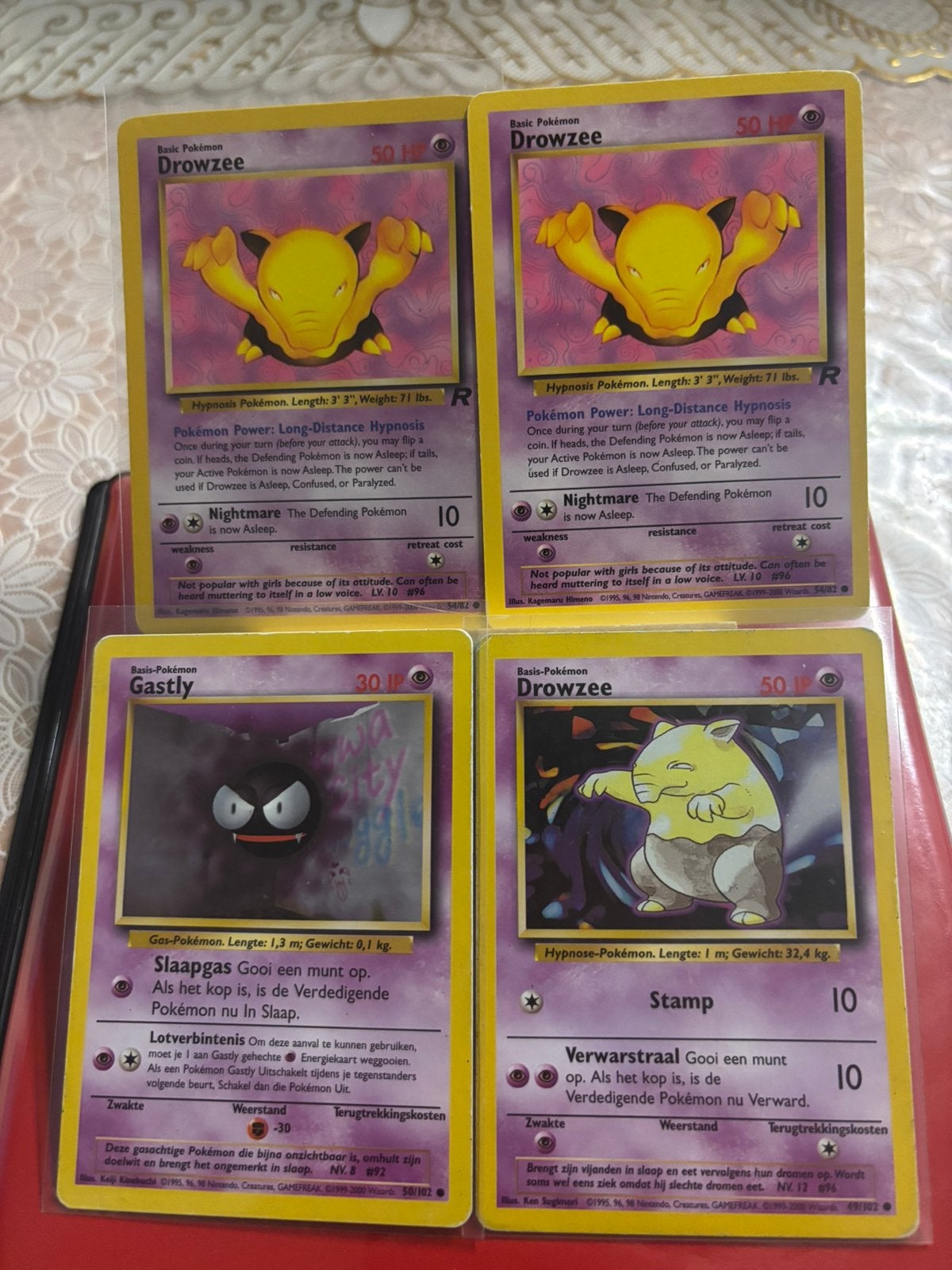 Base set dark pokemons, Ophalen of Verzenden, Zo goed als nieuw, Meerdere kaarten