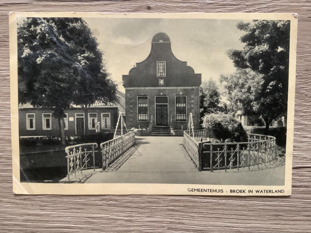 ansichtkaart Broek in Waterland, Ophalen of Verzenden, 1940 tot 1960, Gelopen, Noord-Holland
