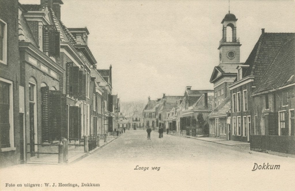 Ansichtkaart Dokkum, Laage weg., Ophalen of Verzenden, Voor 1920, Ongelopen, Friesland