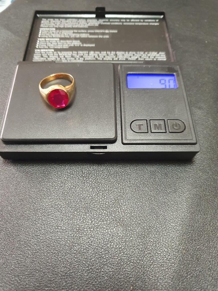 Super mooie ring 19,8 kr met Grote Robijn van 3,59 crt, 18 tot 19, Ophalen of Verzenden, Zo goed als nieuw, Dame of Heer