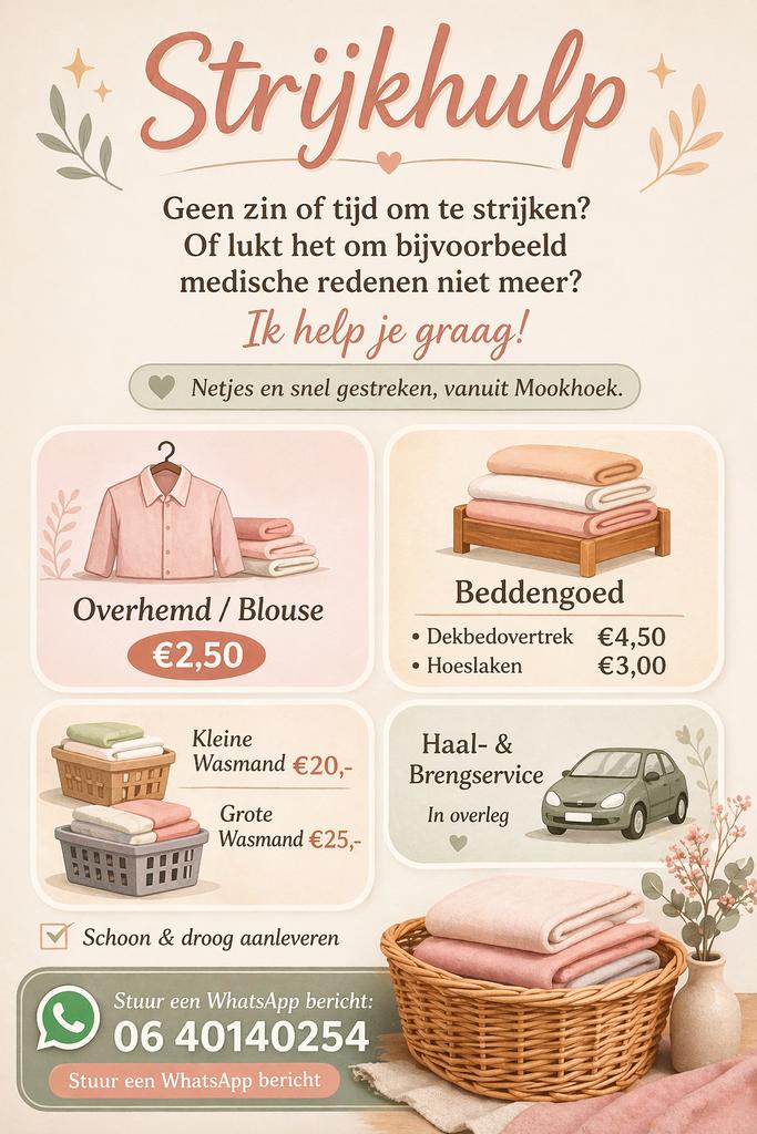 Strijkhulp, Vacatures, Variabele uren, Overige niveaus, Starter, Overige vormen