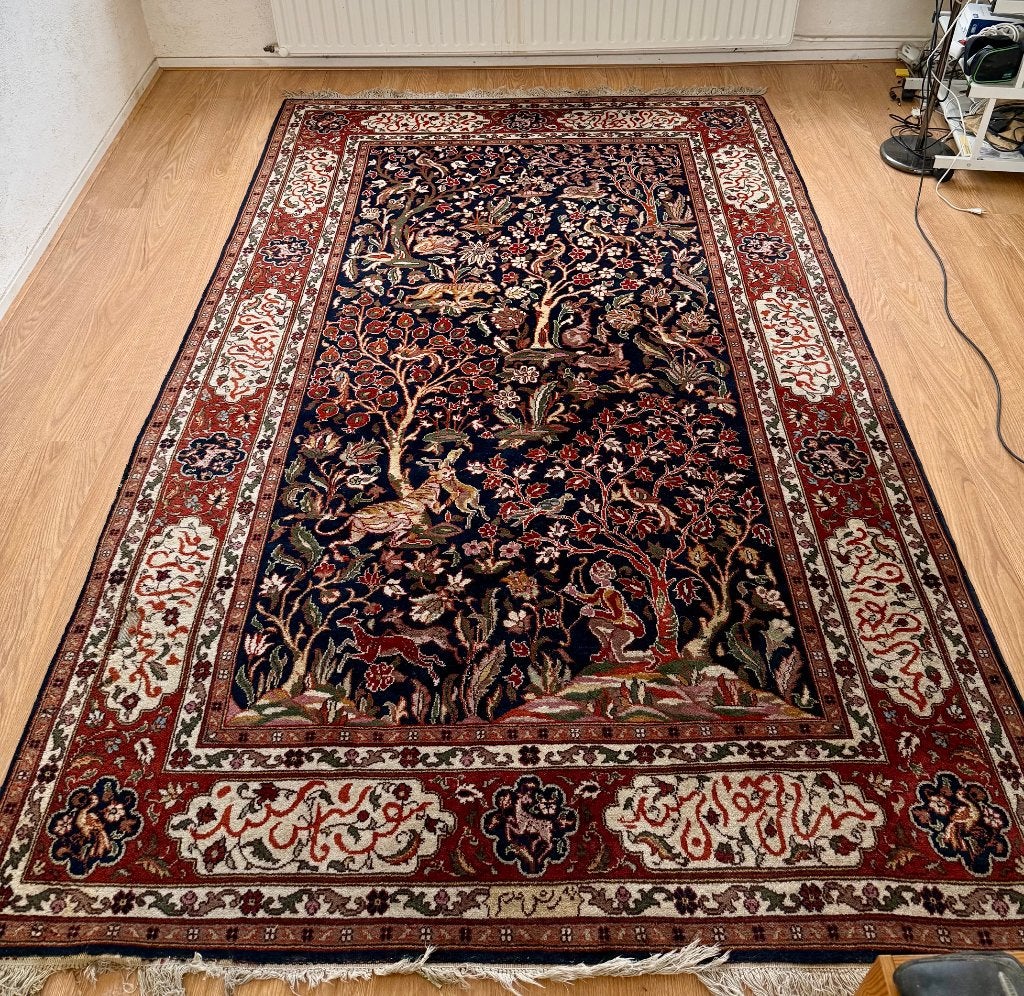 Prachtig Perzisch tapijt, Ophalen, Zo goed als nieuw, Rechthoekig, 200 cm of meer