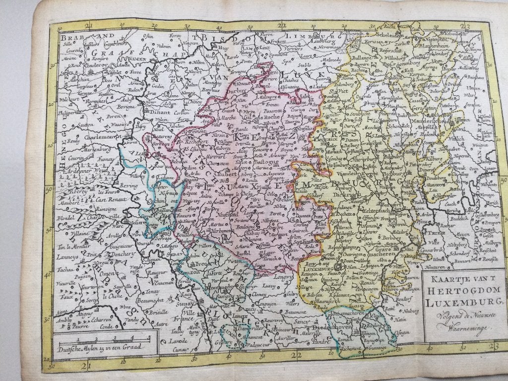 Luxemburg/Luxembourg - Elwe & Langeveld - 1786, Cartografie, 29 cm, Blanco verso, 28 cm
