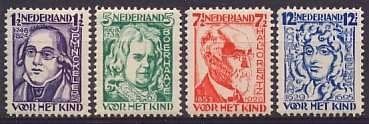 Nederland NVPH nr 220/3 postfris Kinderpostzegels 1928, Ophalen of Verzenden, T/m 1940, Postfris