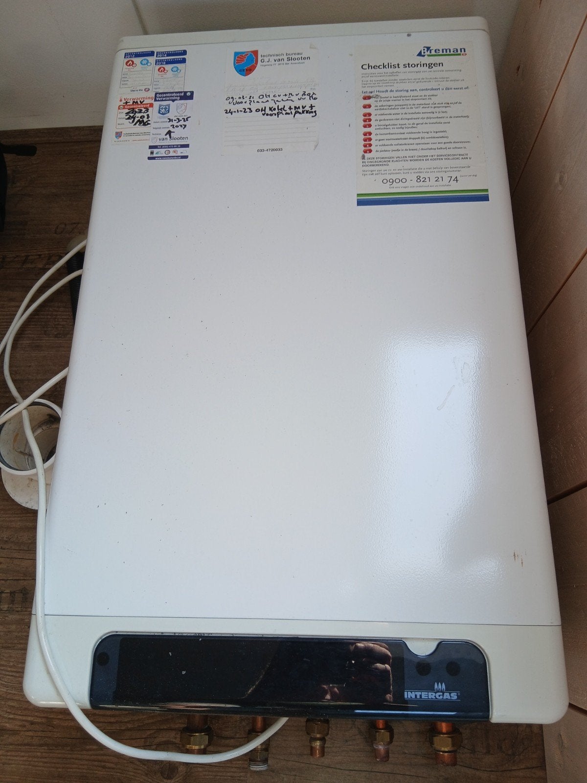 Intergas Kombi Kompakt HRE 36/30 CV-ketel, Ophalen, Gebruikt, Hoog rendement (Hr), Cv-ketel of Combi-ketel