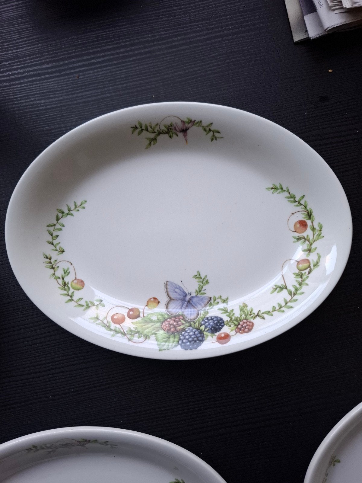5 stuks Libelle Marjolein Bastin J&G Meakin ovale borden, Huis en Inrichting, Keuken | Servies, Keramiek, Landelijk/Boerenbont