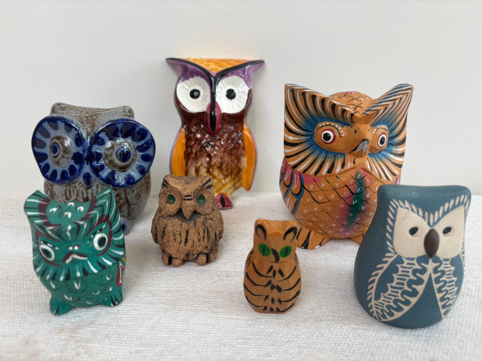 Collectie van 50 uilenbeeldjes, Ophalen of Verzenden, Zo goed als nieuw, Vogel, Beeldje of Figuurtje