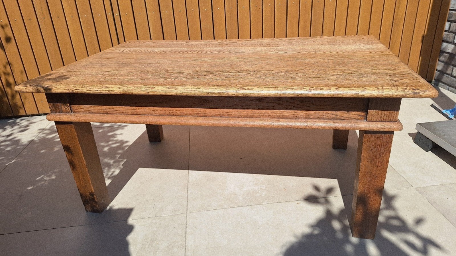 Antieke eiken salontafel - 107x67x47,5 cm, Ophalen