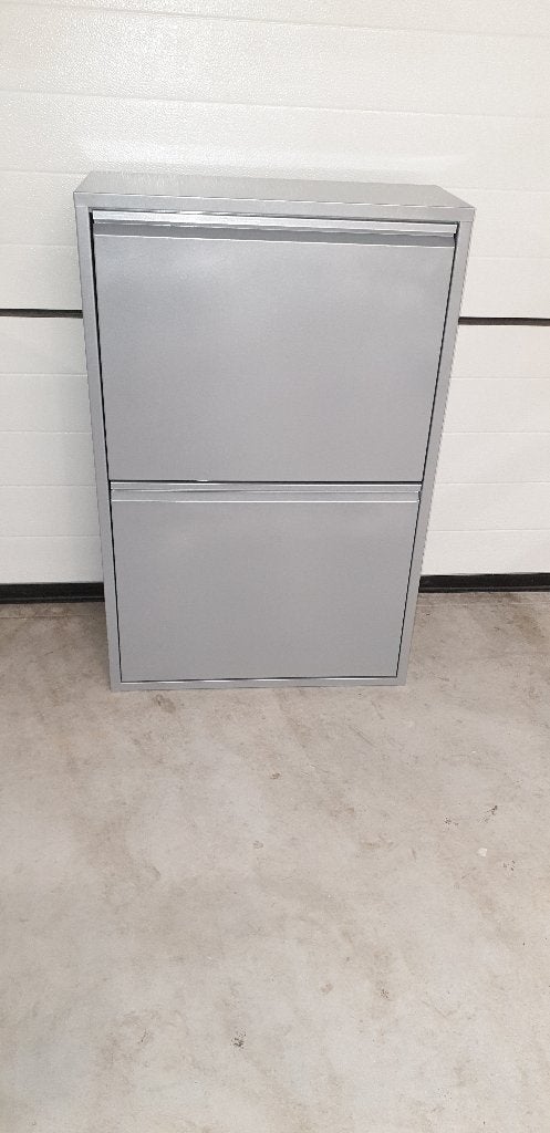 NIEUW Grijze metalen afvalbak 4x16 liter - totaal 64 L -#436, Nieuw, 40 liter of meer, Ophalen of Verzenden, 75 – 100