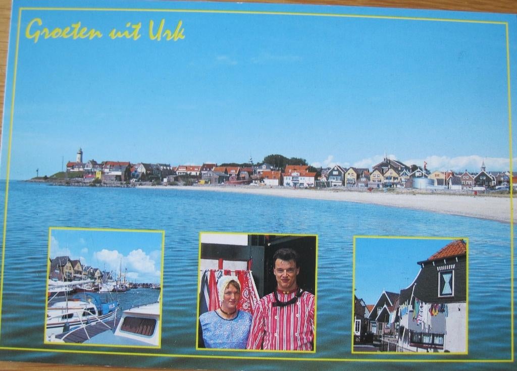 Twee keer groeten uit Urk - nieuw, Verzenden, 1980 tot heden, Ongelopen, Flevoland