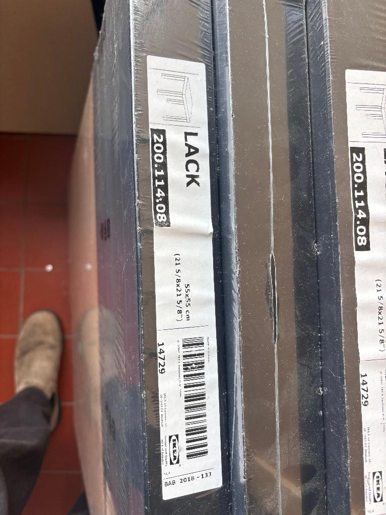 IKEA Lack Bijzettafel Zwart, Huis en Inrichting, Overige materialen, Vierkant, Nieuw, 55 tot 75 cm