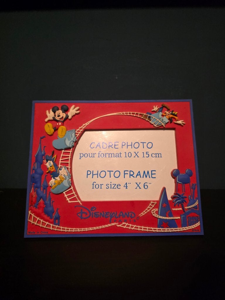 Disneyland Paris fotolijst Mickey Donald 10x15 cm, Ophalen of Verzenden, Mickey Mouse, Zo goed als nieuw
