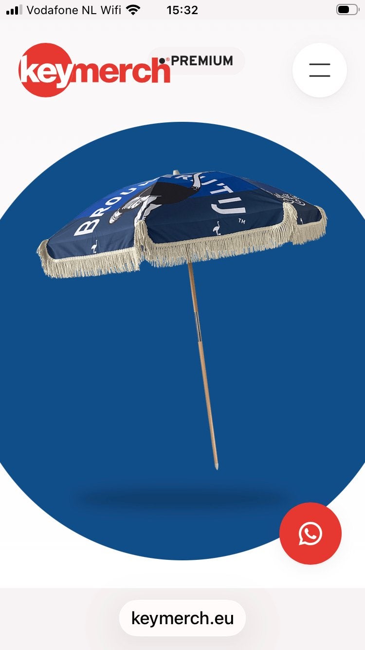 1 strandparasol brouwerij t IJ NIEUW !!!, Ophalen, Nieuw, Overige merken