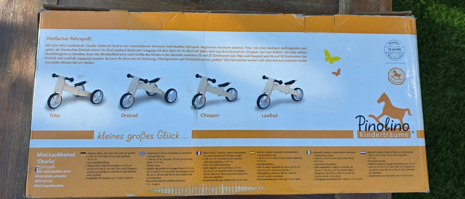 Pinolino Loopfiets 'Charlie' 4-in-1 - Natuur, Ophalen, Nieuw, Loopfiets