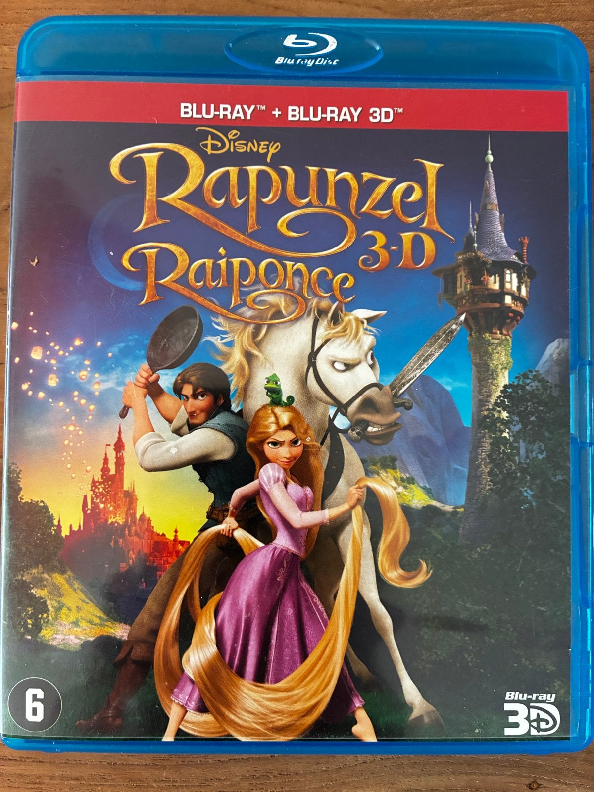 Disney Rapunzel 3D Blu-ray + Blu-ray - Zo goed als nieuw, Nederlands, Film, Kinderen en Jeugd, Vanaf 6 jaar