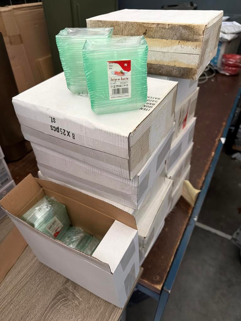 Partij handel saus bakjes - 200 stuks per doos, Ophalen, Overige materialen, Overige typen, Nieuw