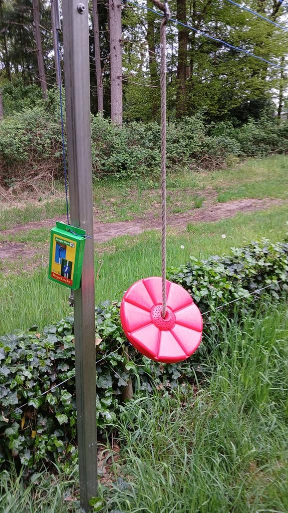 Jungle Gym Kabelbaan Schommel met Zitschijf, Ophalen of Verzenden, Gebruikt, Schommel