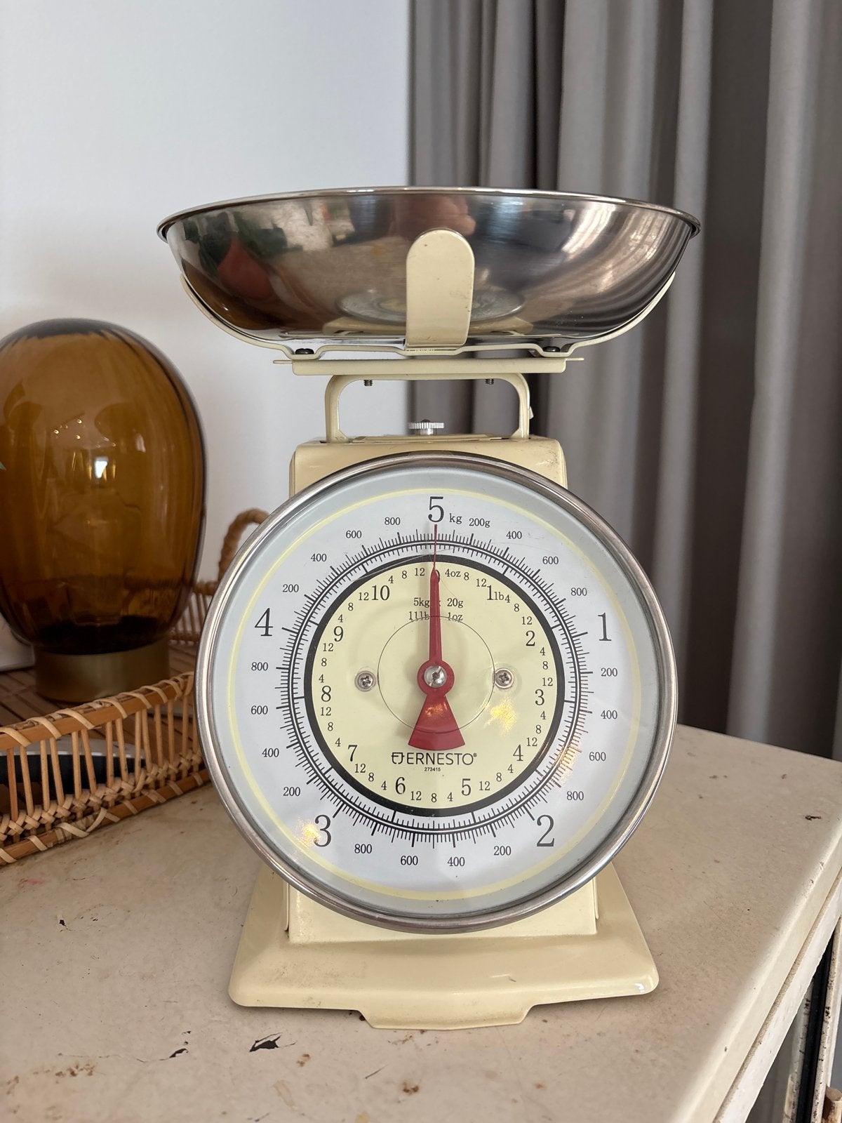 Vintage Ernesto Keukenweegschaal - 5 kg, Ophalen, Keukenweegschaal, Gebruikt, Minder dan 10 kg