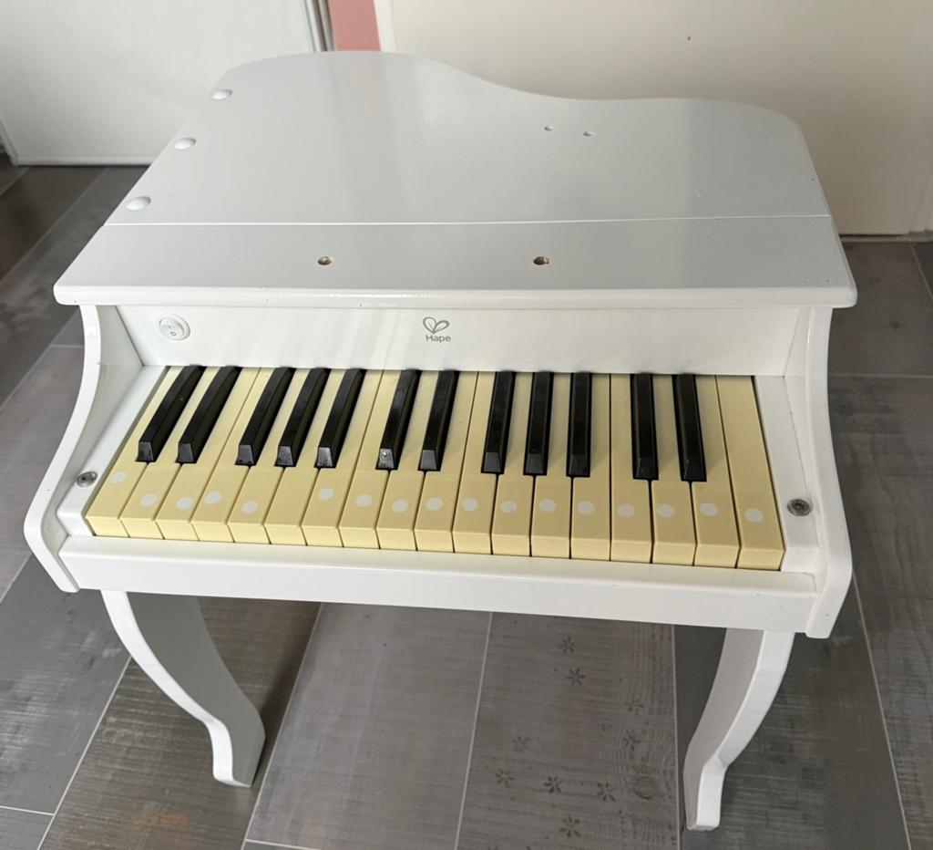 Hape Speelgoed Piano met Krukje - Wit, Ophalen, Gebruikt, Wit, Overige typen
