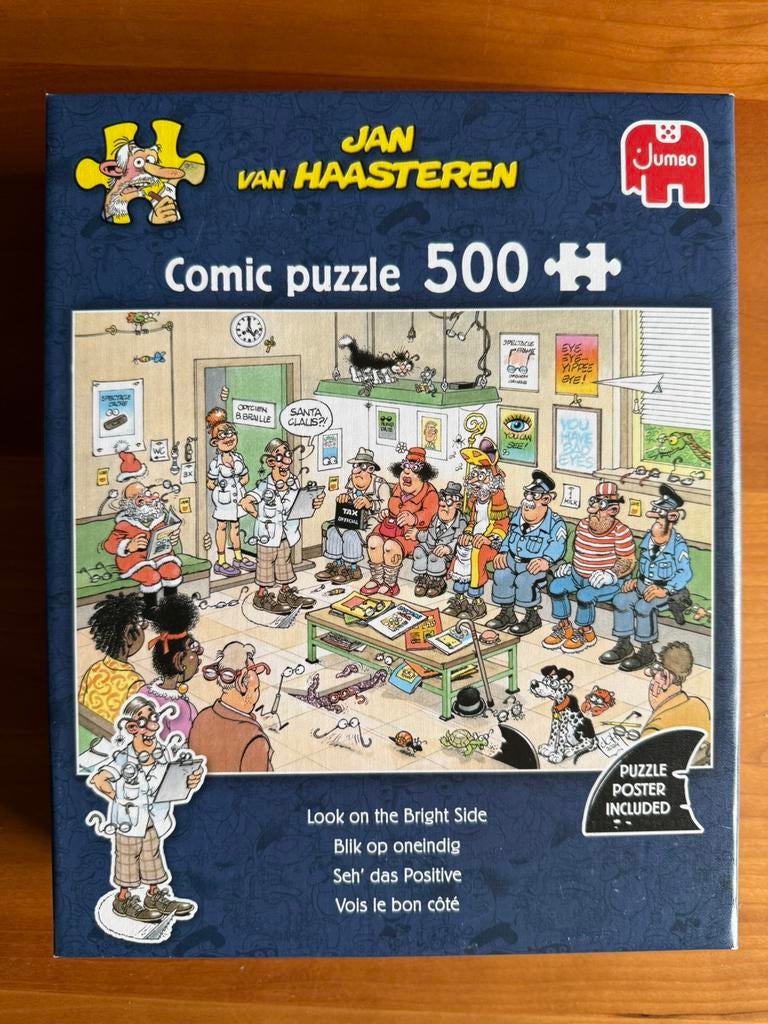 Jan van Haasteren- Blik Op Oneindig 500 stukjes Compleet, Hobby en Vrije tijd, Denksport en Puzzels, Ophalen of Verzenden, 500 t/m 1500 stukjes